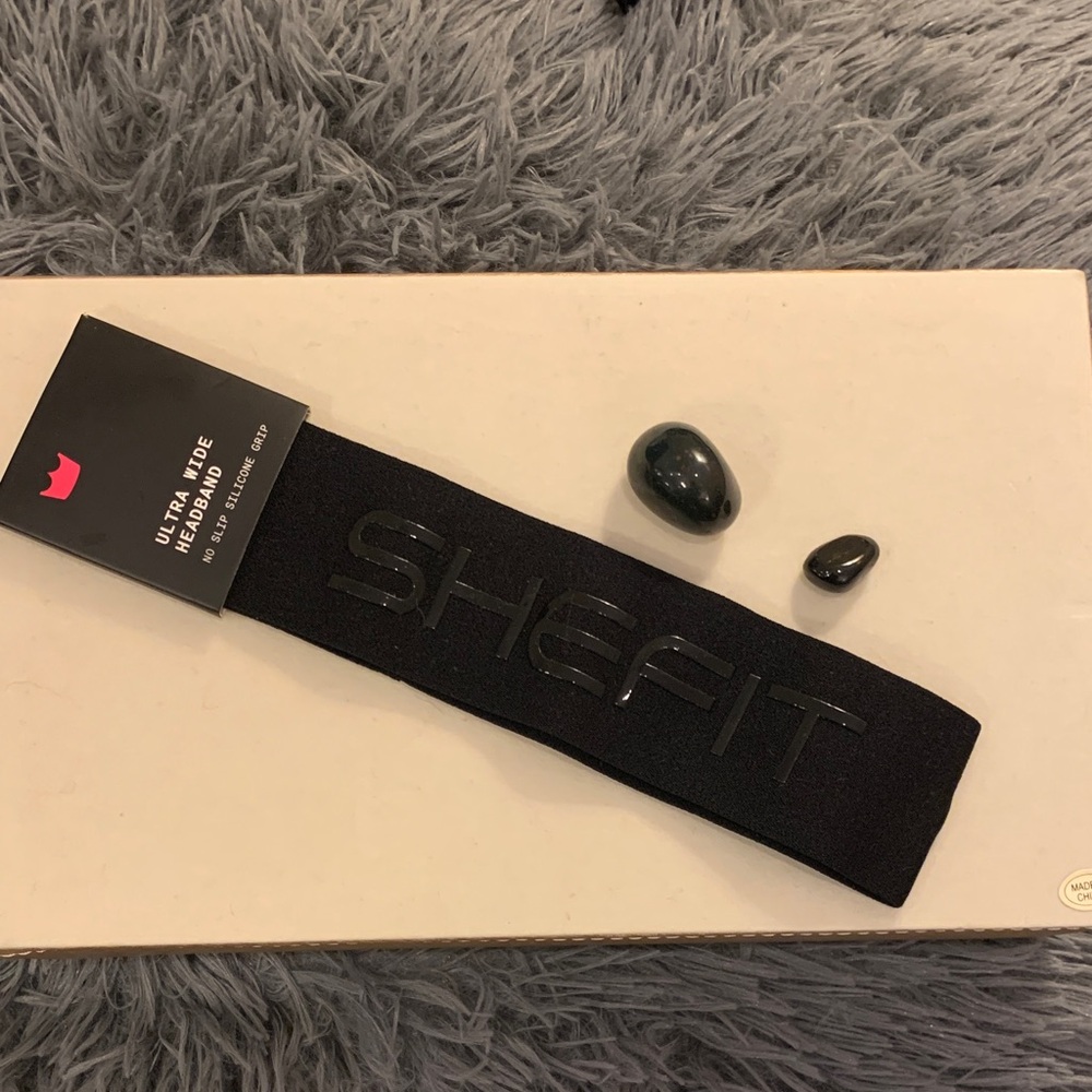 🌹SHEFIT • New UNISEX Black No Slip SILICONE Ultra WIDE Headband
